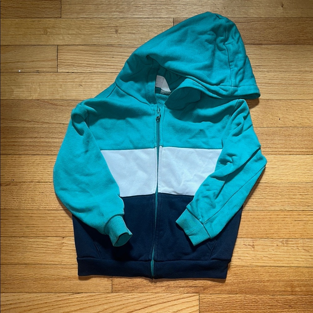 Kids Teal and Navy Hoodie